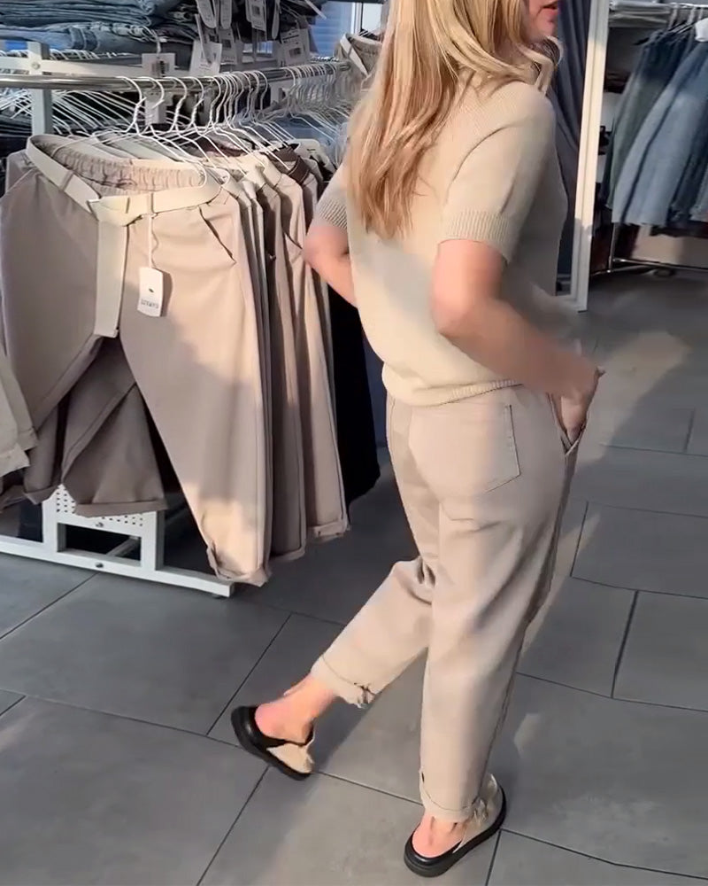 Pullover lässig schmal Rundhals vielseitig