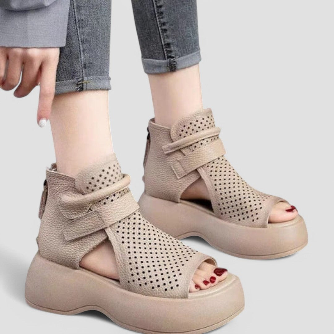 Eden | Vintage-Plateausandalen