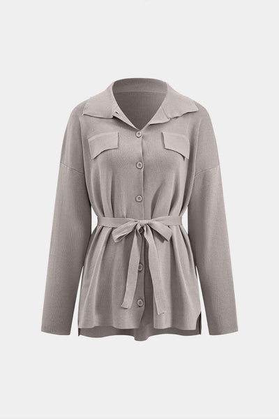 Celina | Stilvolles Strick-Zweiteiler-Set mit Taillengürtel