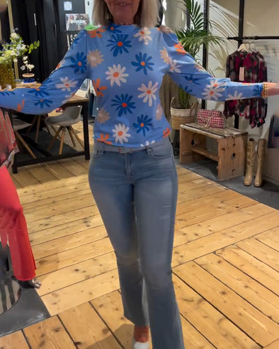 Bluse langärmelig Sonnenprint