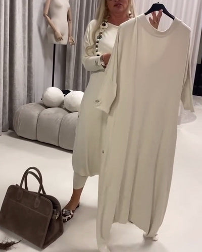 Overall einfarbig langärmelig lässig