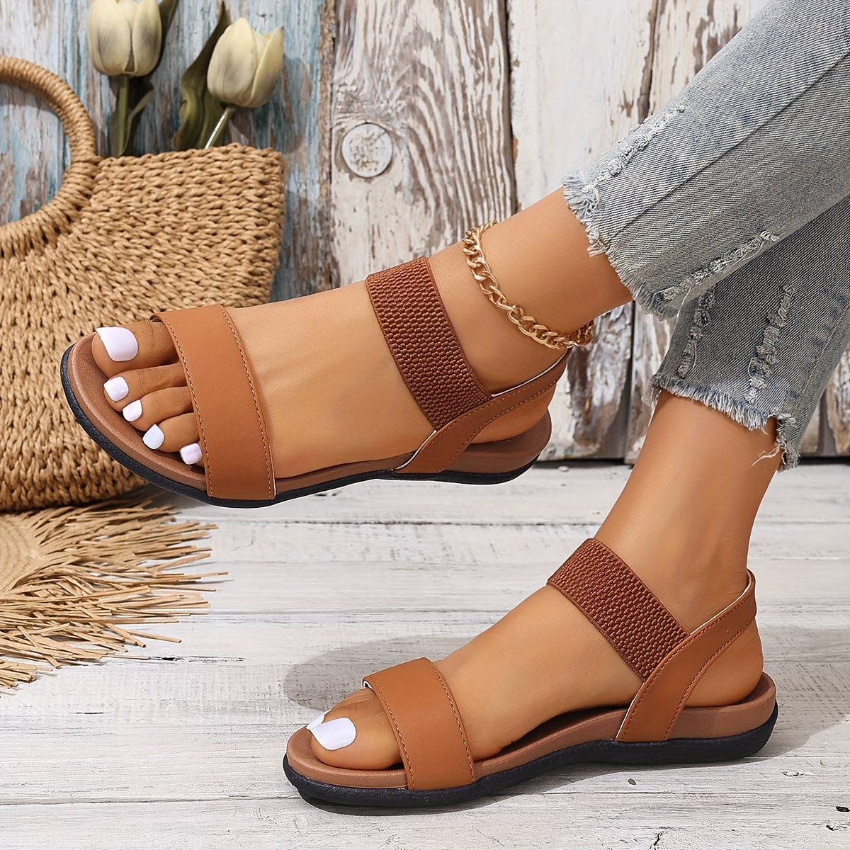 Heidi-Mode | Sommer Sandalen für Frauen mit Gekreuzten Riemen