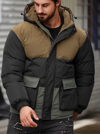 Wattierte Jacke mit Kapuze für Herren