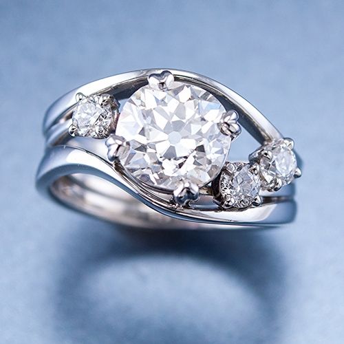 Vintage Silber Diamanten Ring