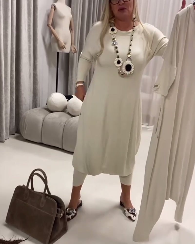 Overall einfarbig langärmelig lässig