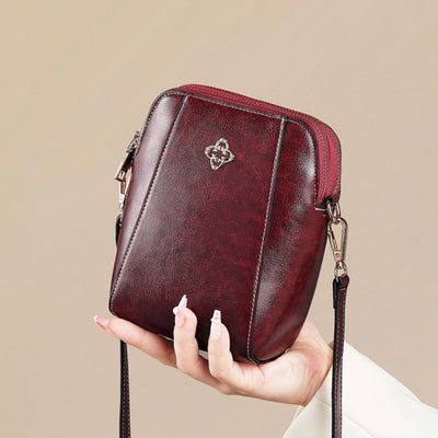 Heidi Mode | Vintage Öl Wachs Leder diagonal span Tasche