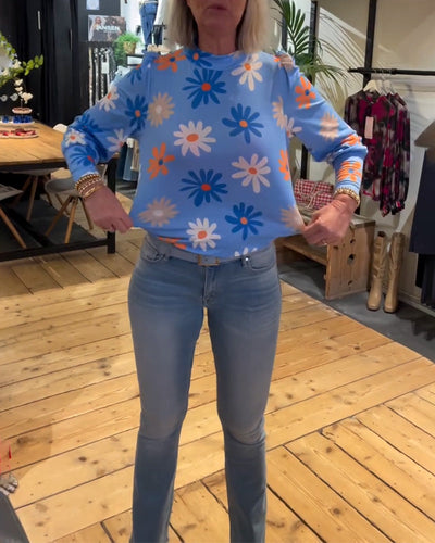 Bluse langärmelig Sonnenprint