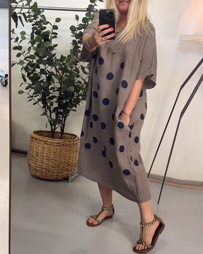 Kleid Locker Casual Punkte Druck