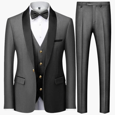 Herren Slim Fit Anzug dreiteilig für formelle Anlässe ganzjährig