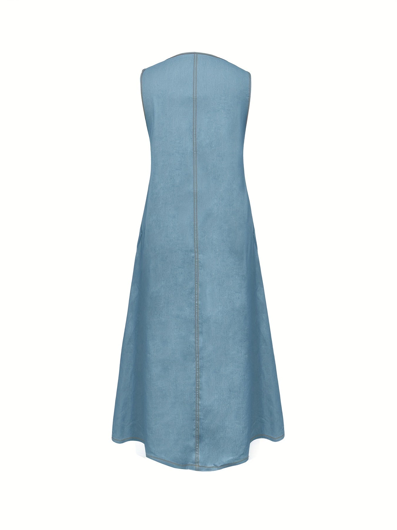 Heidi-Mode | Jeanskleid Plus Size, Locker, Sommer Midi Kleid mit Baumwoll-Mischung