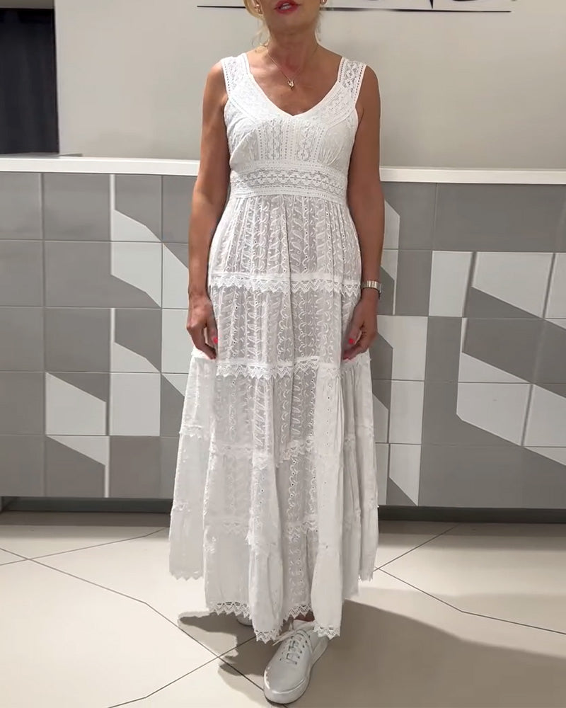 Kleid französisch einfarbig ärmellos