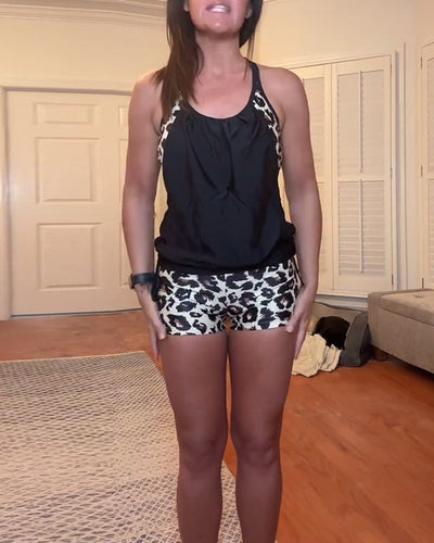 Zweiteiliger Bikini mit Trägerband im Leopardenlook