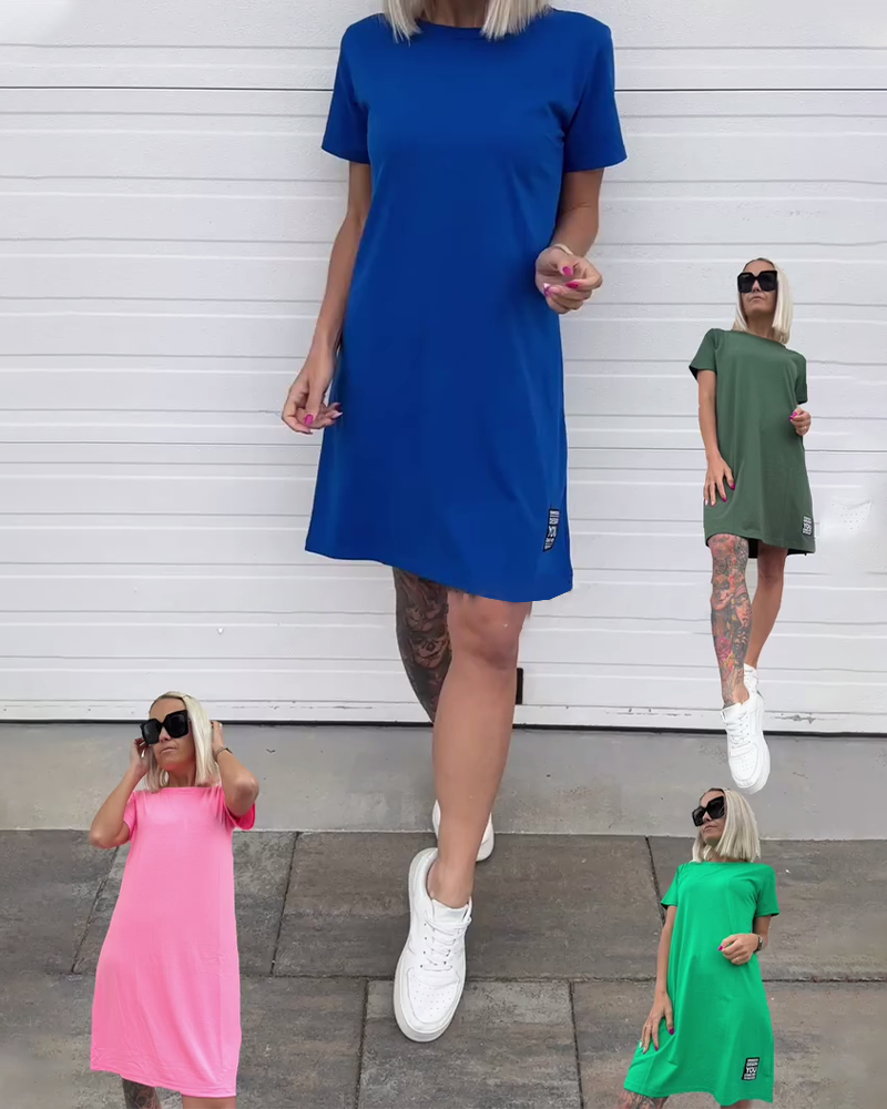 Kleid Einfaches Buchstabenlogo Einfarbig