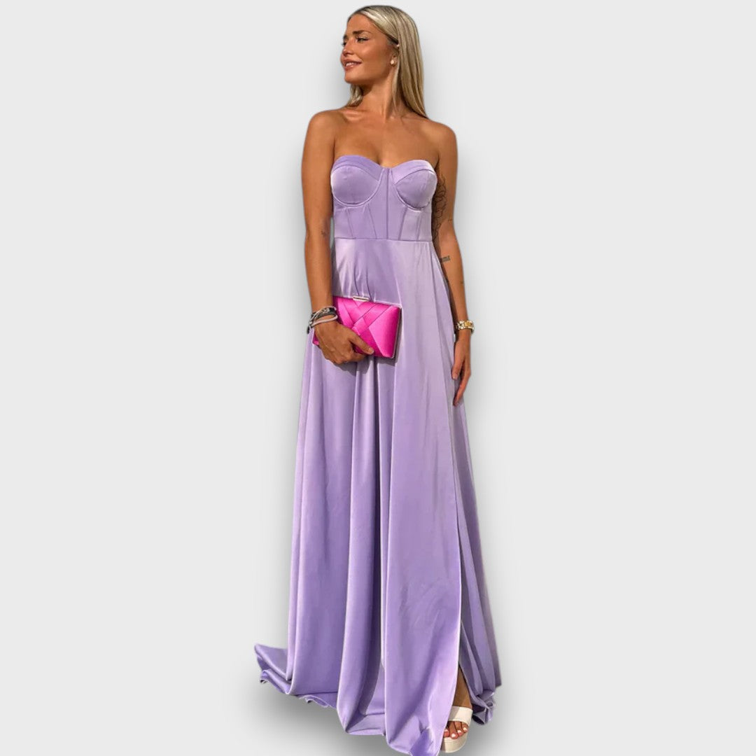 Victoria – Schulterfreies Abendkleid mit Rückenschnürung