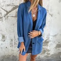 JUNA - OVERSIZE-BLAZER AUS DENIM