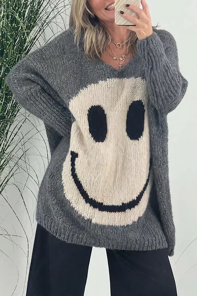 Heidi-Mode | Oversized Smiley Pullover