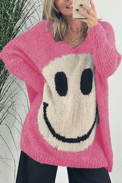 Heidi-Mode | Oversized Smiley Pullover