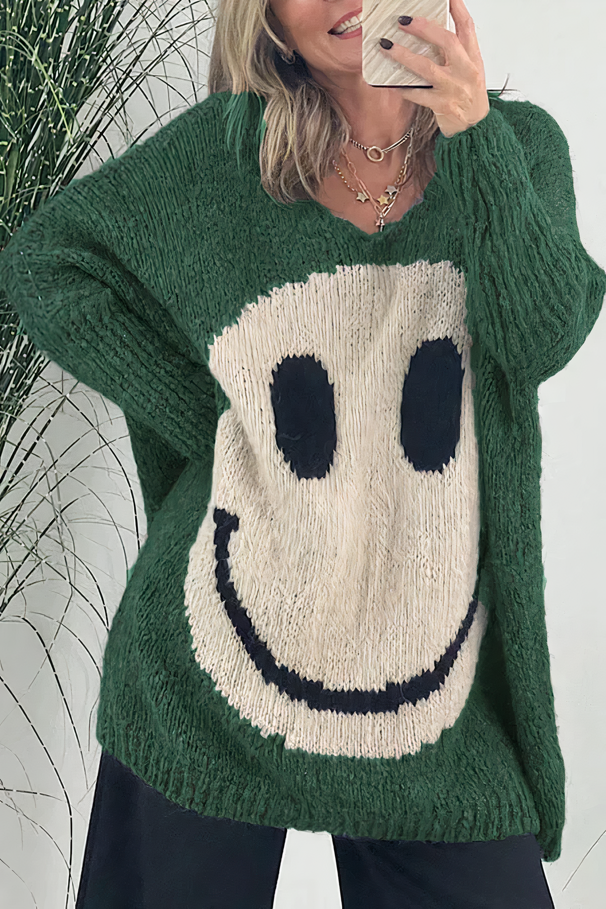 Heidi-Mode | Oversized Smiley Pullover