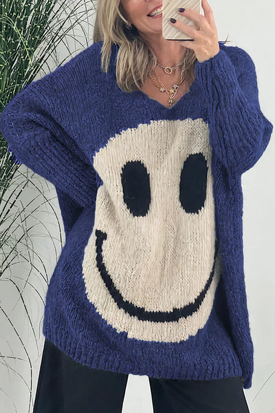 Heidi-Mode | Oversized Smiley Pullover