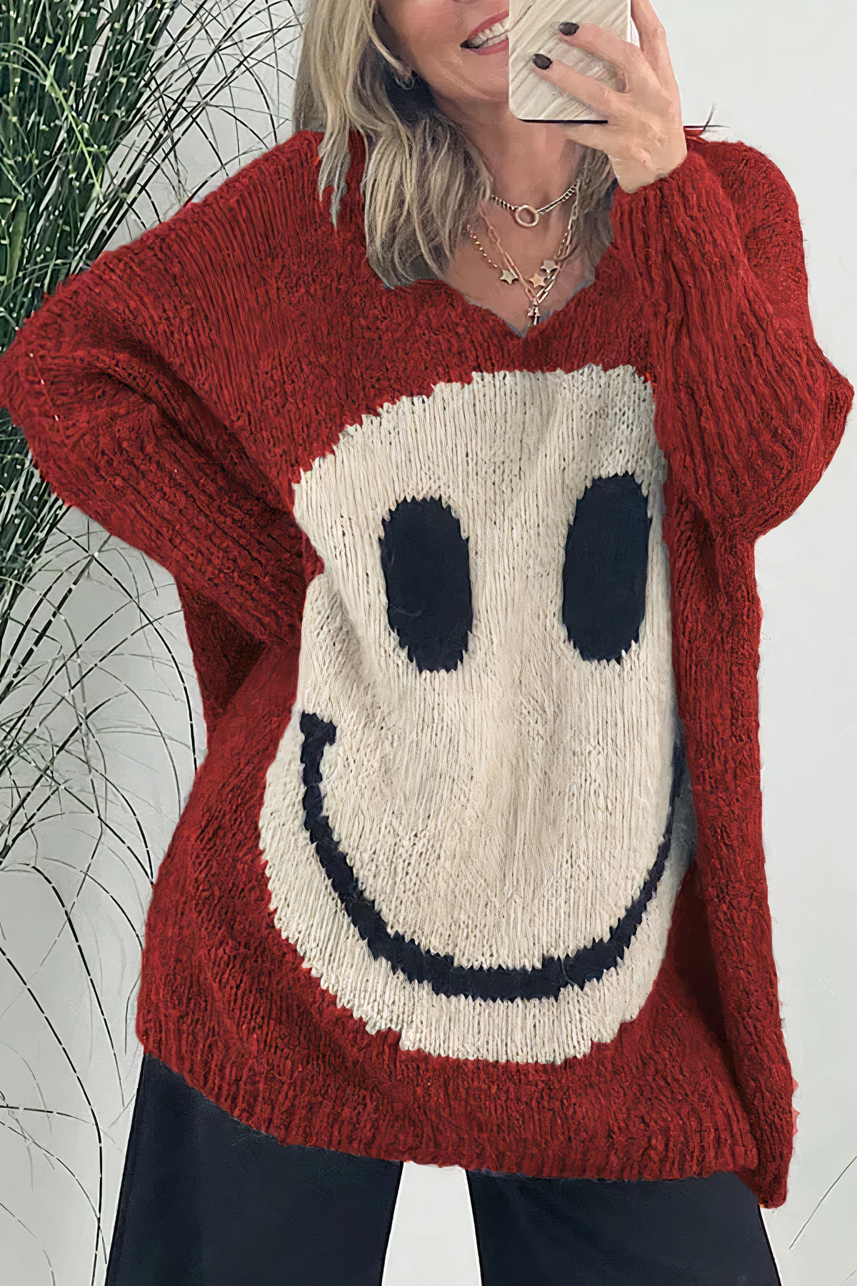 Heidi-Mode | Oversized Smiley Pullover