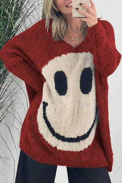 Heidi-Mode | Oversized Smiley Pullover