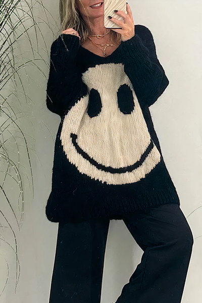 Heidi-Mode | Oversized Smiley Pullover