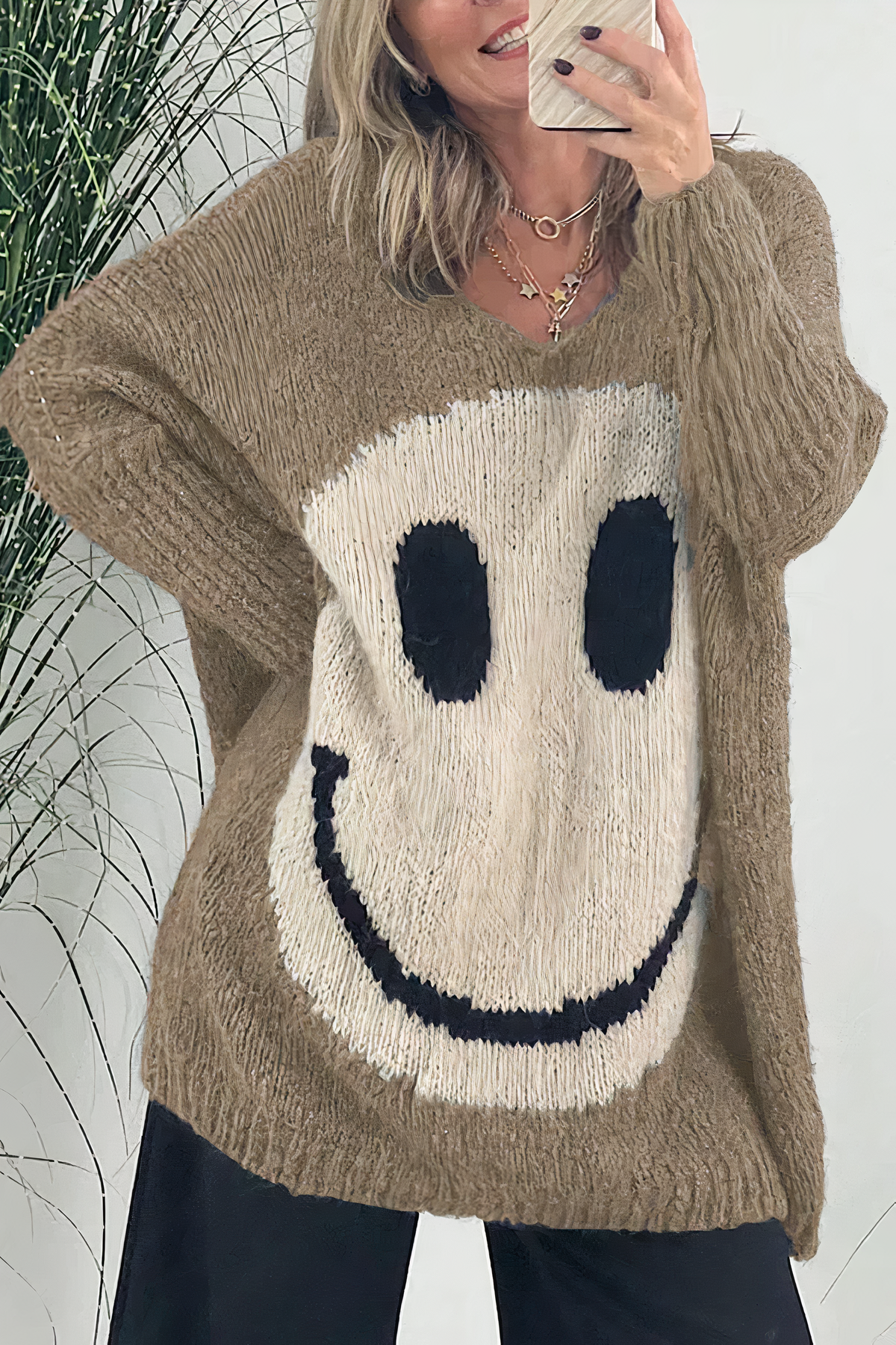 Heidi-Mode | Oversized Smiley Pullover