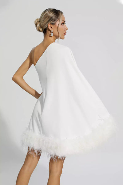 Ailani | Festliches Minikleid mit Federn
