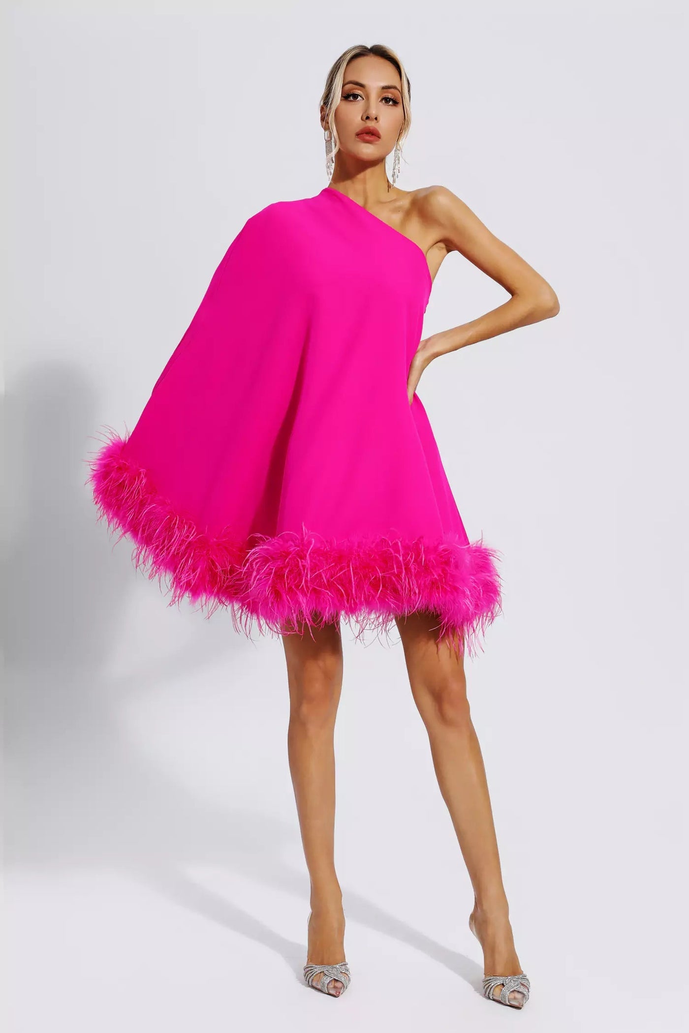 Ailani | Festliches Minikleid mit Federn