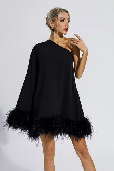 Ailani | Festliches Minikleid mit Federn