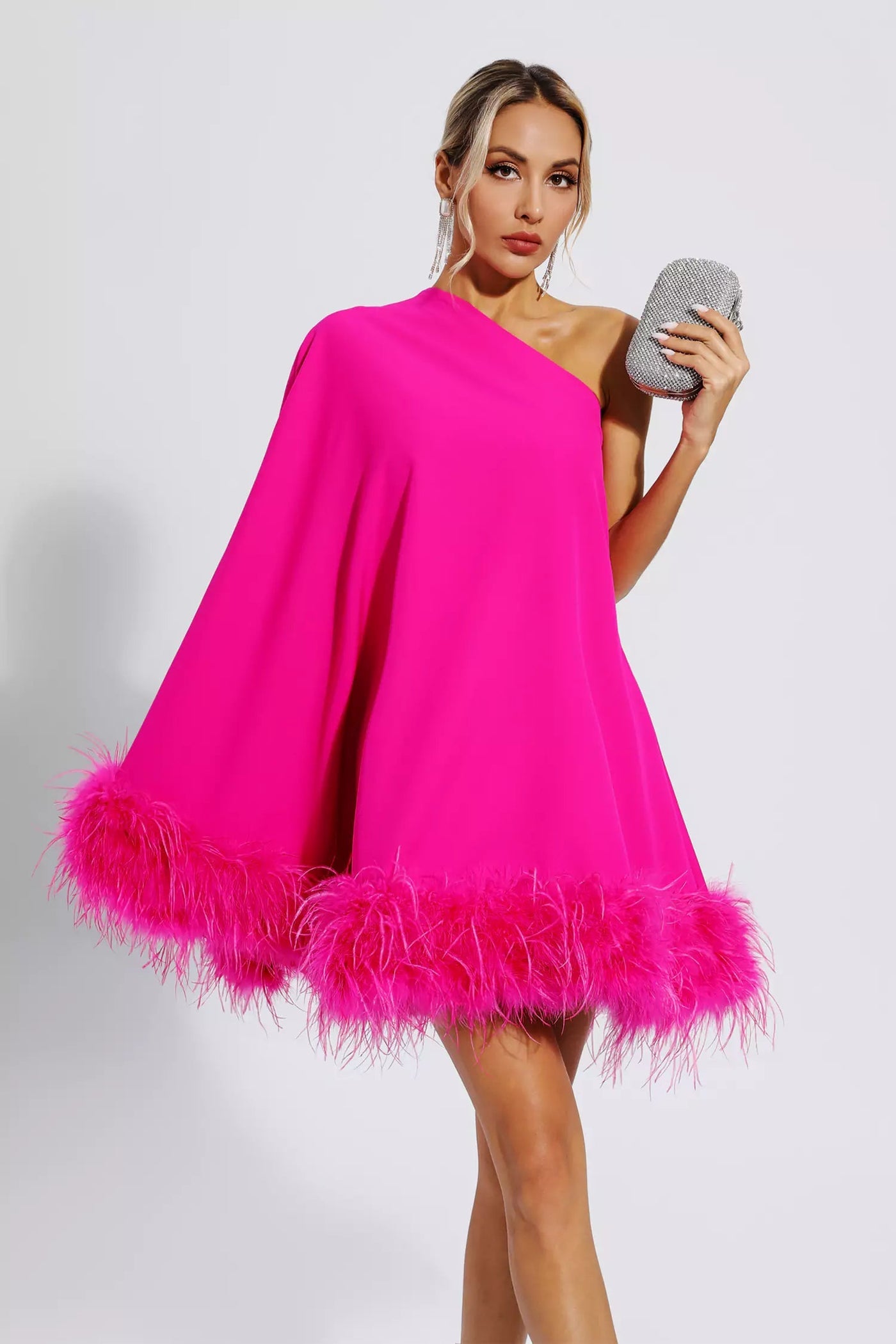 Ailani | Festliches Minikleid mit Federn