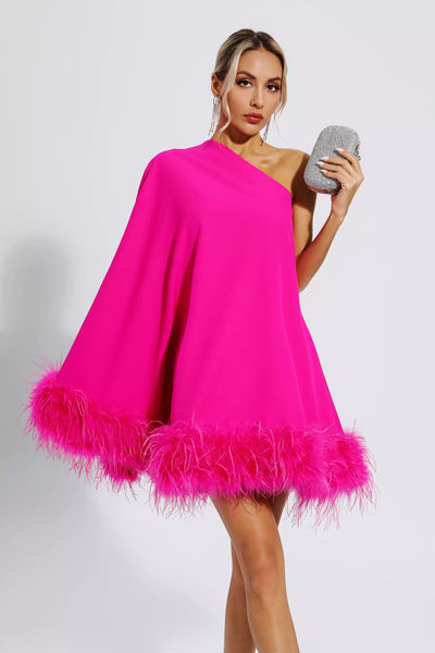 Ailani | Festliches Minikleid mit Federn
