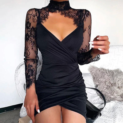 Andrea | Zeitloses Minikleid mit Spitzendetails
