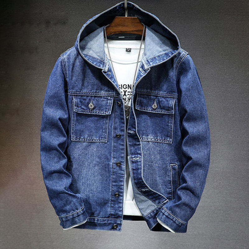Denim Jacke mit Kapuze für Herren