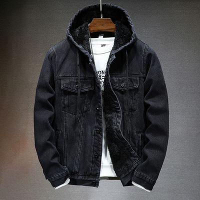 Denim Jacke mit Kapuze für Herren