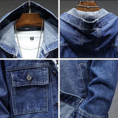 Denim Jacke mit Kapuze für Herren