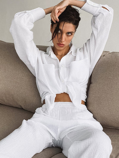 Minimalistisches 2-teiliges Baumwoll-Set – Leichtes Sommer-Outfit