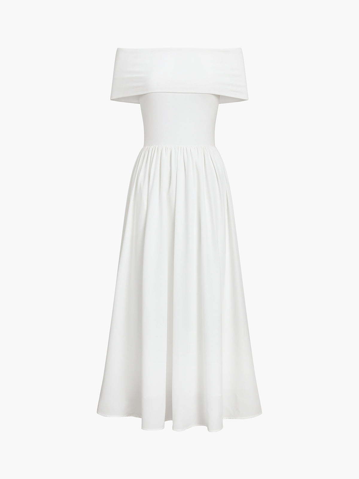 Damenkleid Satin Off-Shoulder mit elegantem Schnitt