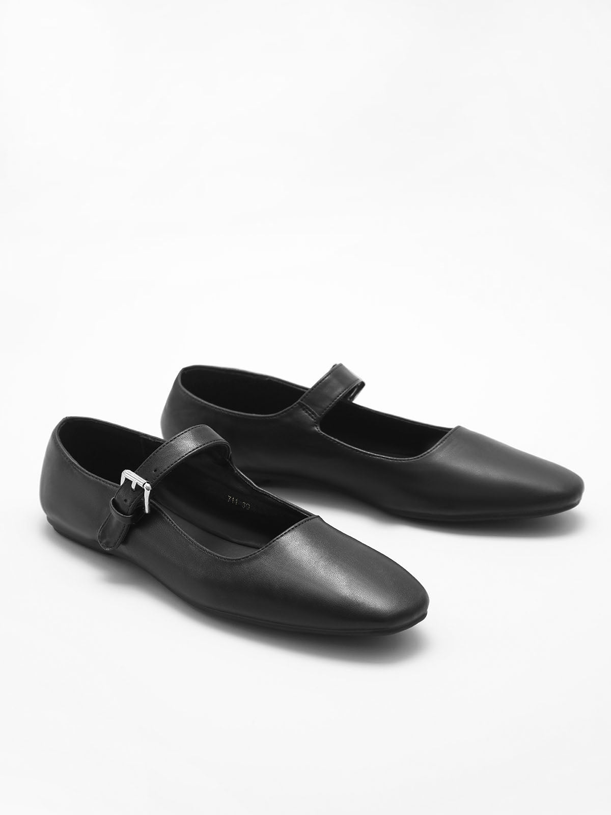 Damen Ballerinas aus veganem Leder mit Riemen