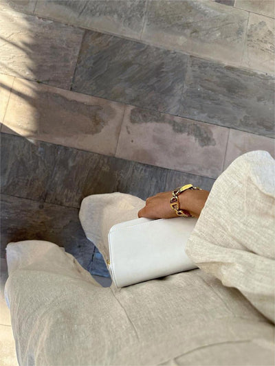 Atmungsaktiver Leinen-Mix Jumpsuit mit Puffärmeln – Elegante Damenmode