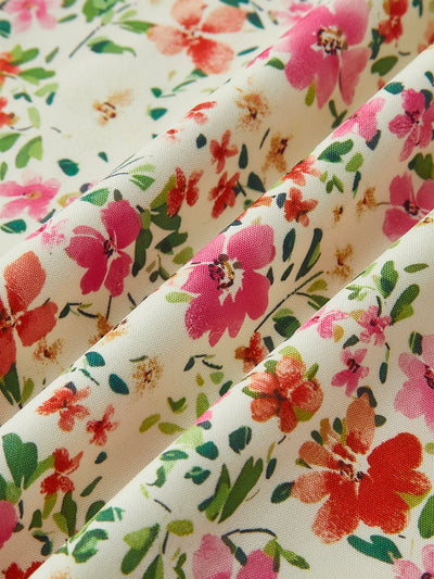 Élodie – Feminines Midikleid mit floralen Akzenten