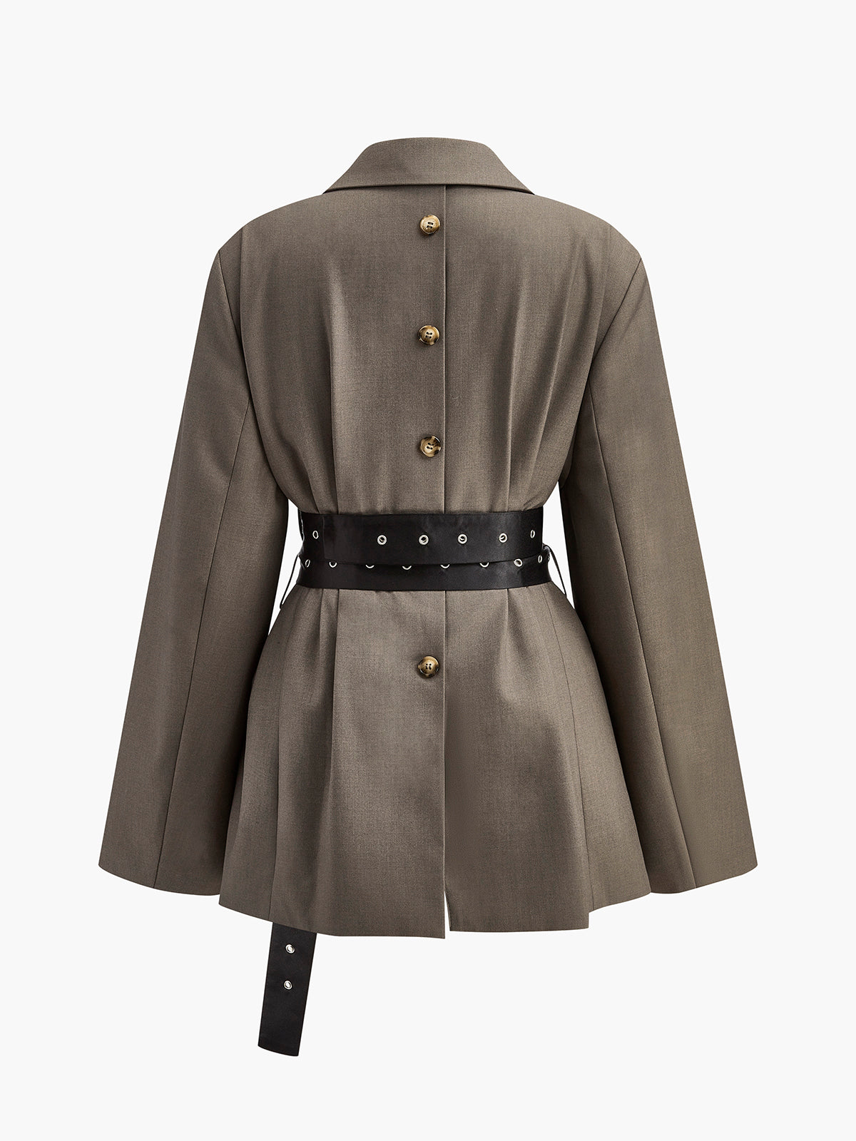 Mila | Oversized Blazer mit Taillengürtel in Oliv