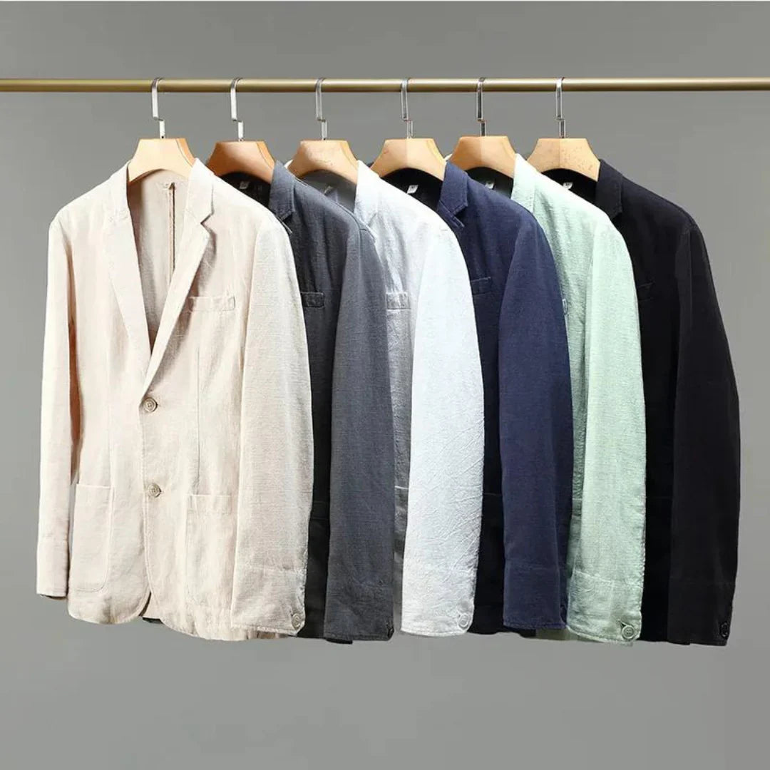 AYSEL - LEINENBLAZER MIT GERADER PASSFORM