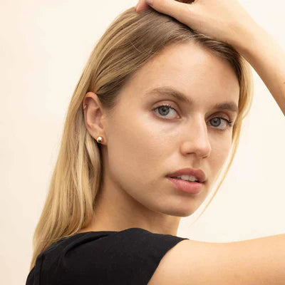 Goldene Ball-Ohrringe