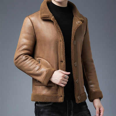 Beidseitiger Fleece-Wollmantel für Herren mit Kapuze – Winterjacke in verschiedenen Farben