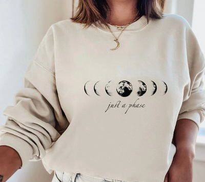 Pullover mit Monddesign für Frauen