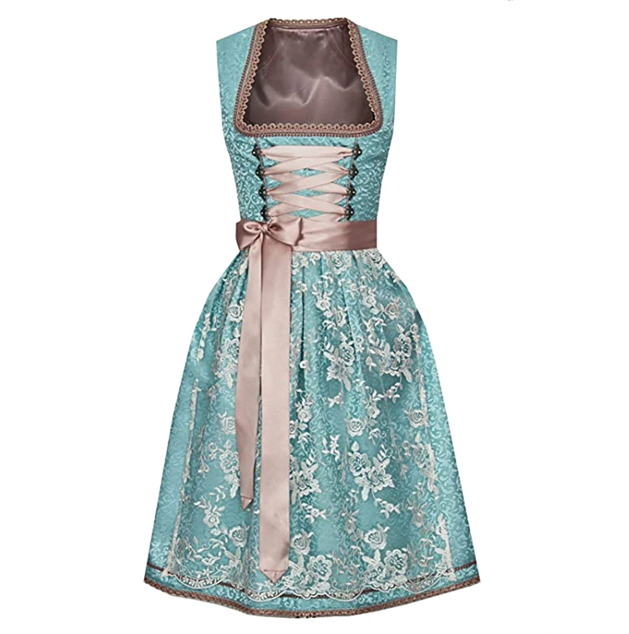 Einzigartiges Kleid mit Bluse und Schürze