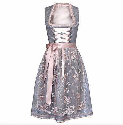 Einzigartiges Kleid mit Bluse und Schürze