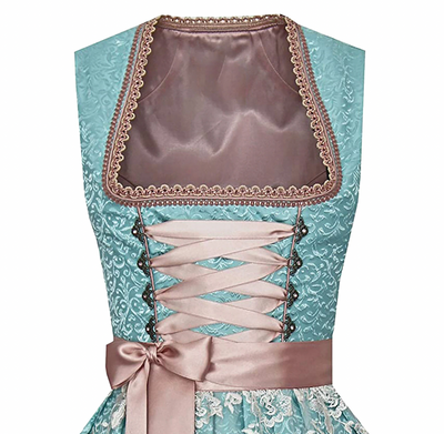 Einzigartiges Kleid mit Bluse und Schürze