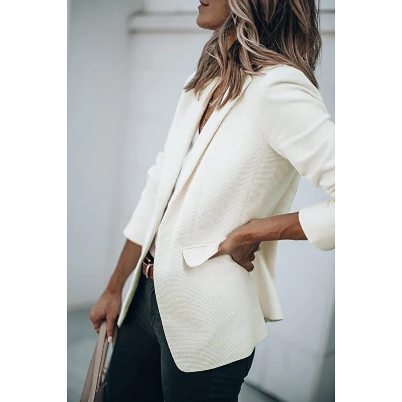 Unifarbener Blazer für Frauen
